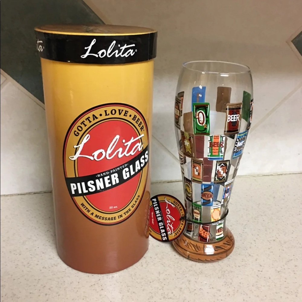 NIB Lolita Beer Glass